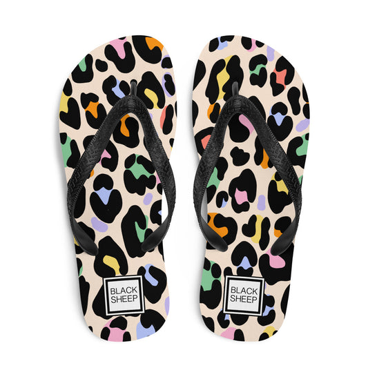 90's leopard- Flip-Flops