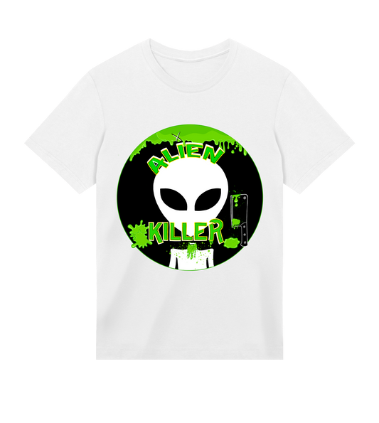 Alien Killer- men's white tee